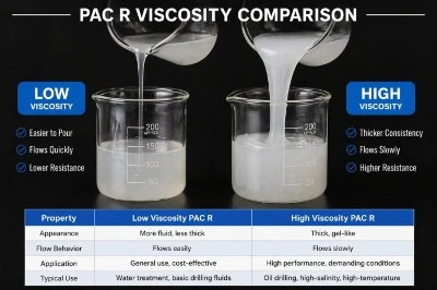 low viscosity vs high viscosity PAC R performance comparison low viscosity vs high viscosity PAC R performance comparison